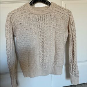 J. Crew Cable Knit Sweater in Cream
